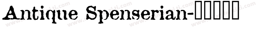 Antique Spenserian字体转换